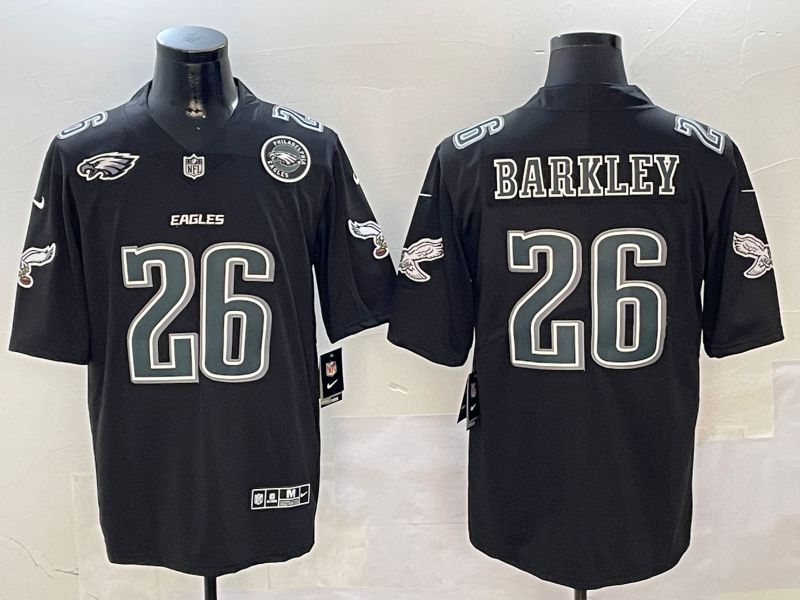 Men Philadelphia Eagles #26 Barkley Black 2024 Nike Limited NFL Jersey style 01024